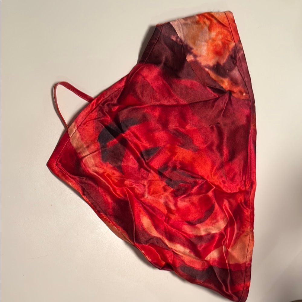 Vibrant Red Tie-Dye Shirt